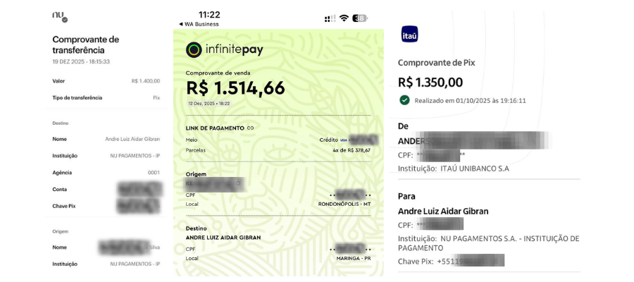 comprovantes de rendimentos ganhos com comunicação